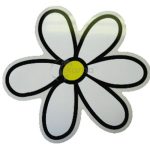 Pegatina Adhesiva en Forma de Flor Margarita