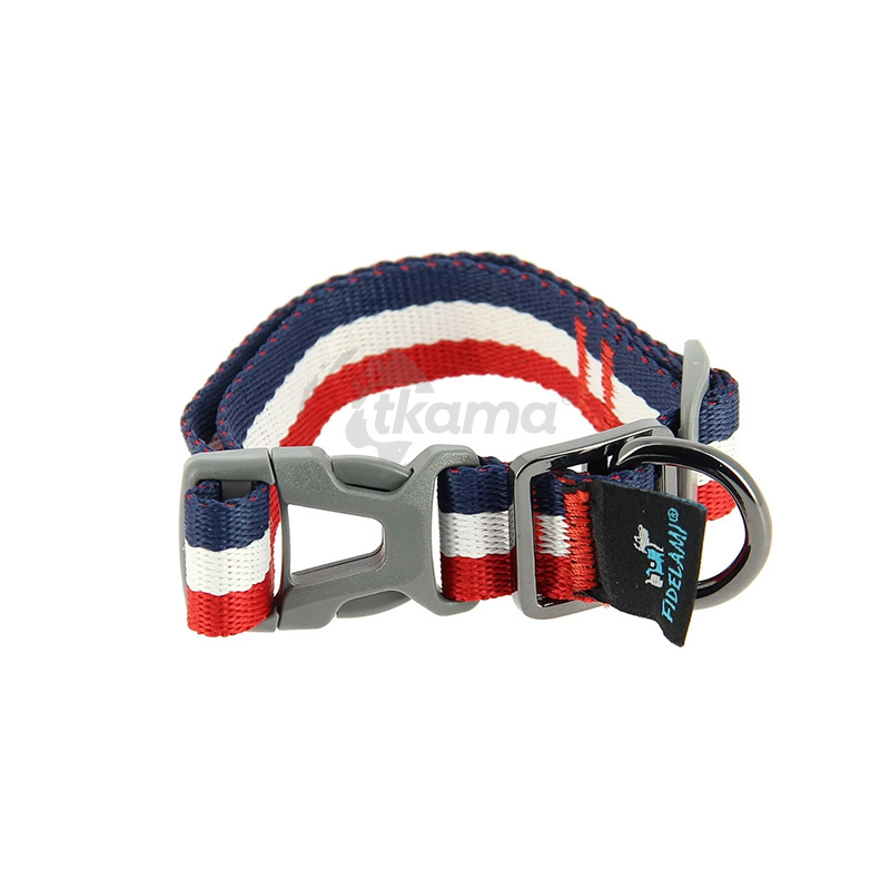 3221321702108.jpg Collar Azul Blanco Rojo Talla M 28-45 cm - Imagen 1