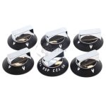 Thetford spares kit - two piece knobs chrome/ black.(6pcs)