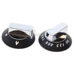 Thetford spares kit - two piece knobs chrome/ black.(6pcs) - Imagen 2