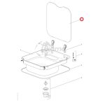 Thetford spares kit.glass lid. cr bowl rect. chq bk - Imagen 2