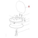 Thetford spares kit.glass lid. round bowl. solid oy - Imagen 2