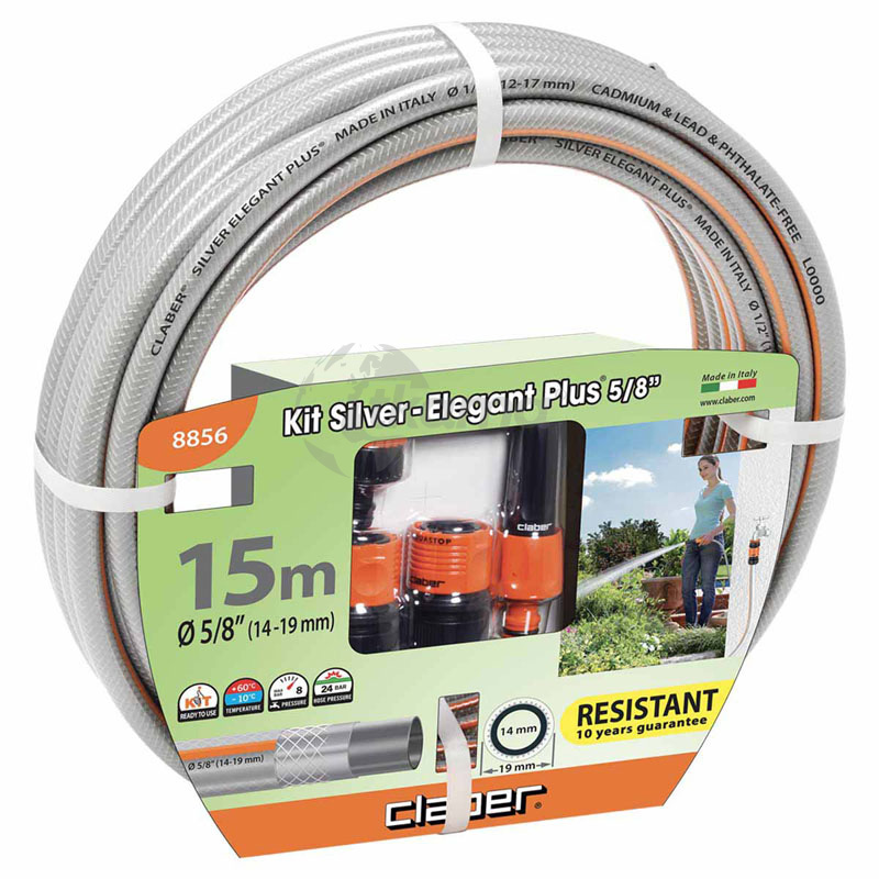 8000625088560.jpg Kit 15 m silver elegant plus 5/8” (5 mm) de Claber - Imagen 1