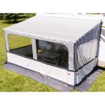 Panel frontal Blocker Pro 325 gris claro y oscuro con ventana de Fiamma