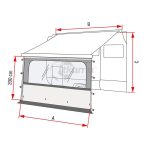 Panel frontal Blocker Pro 325 gris claro y oscuro con ventana de Fiamma - Imagen 2