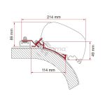 Adaptador toldo de Fiamma Rapido Distinction 600