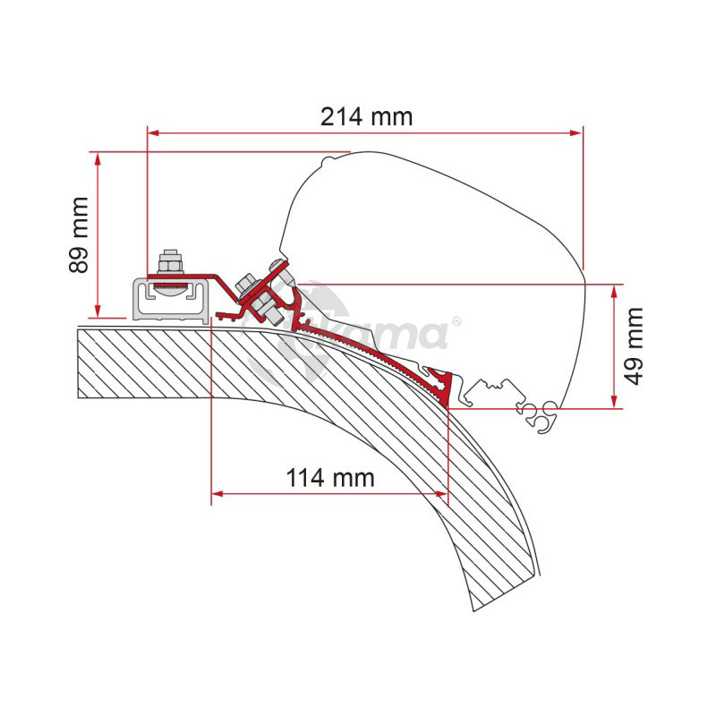 8004815424268.jpg Adaptador toldo de Fiamma Rapido Distinction 600 - Imagen 1