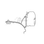 Toldo Toldo pared F45s 300 Left Deep Black (VW T5/T6 M/T LWB) RHD Royal Grey de Fiamma - Imagen 2