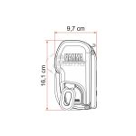 Toldo pared F45L 500 Deep Black Royal Grey de Fiamma  tensor de aluminio incluido - Imagen 2