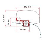 Kit adaptador toldo de Fiamma VWT5/T6 Deep Black RHD