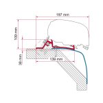 Adaptador toldo de Fiamma Laika Rexosline/Kreos >09 500