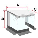 Cerramiento con paneles laterales y frontal Room Van Premium 300 de Fiamma - Imagen 2