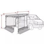 Cerramiento con paneles laterales y frontal Room Van Premium 300 de Fiamma - Imagen 3