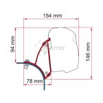 Kit adaptador toldo de Fiamma VW T5/T6 Lift Roof DB (F43)