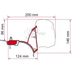Kit adaptador toldo de Fiamma VW T5/T6 Transporter/Multivan DB (F43) soportes con terminaciones en negro