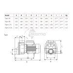 Bomba de filtración SPA/pequeña piscinaTiper 190 monofásica Modelo Tiper 90M de Espa - Imagen 2