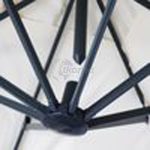 Parasol Aluminio Roma De Luxe Estructura Antracita Y Tela En Blanco Crudo de Chillvert - Imagen 3