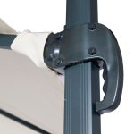 Parasol Aluminio Roma De Luxe Estructura Antracita Y Tela En Blanco Crudo de Chillvert - Imagen 4