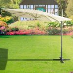 Parasol Aluminio Roma De Luxe Estructura Antracita Y Tela En Blanco Crudo de Chillvert - Imagen 5
