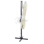 Parasol Jardín Aluminio Roma Mini Estructura Antracita Y Tela En Blanco Crudo de Chillvert - Imagen 2