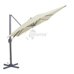 Parasol Jardín Aluminio Roma Mini Estructura Antracita Y Tela En Blanco Crudo de Chillvert - Imagen 3