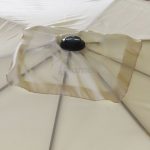 Parasol Jardín Aluminio Roma Mini Estructura Antracita Y Tela En Blanco Crudo de Chillvert - Imagen 5