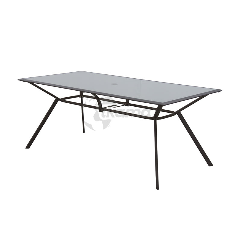 8436038133137.jpg Mesa Acero Con Cristal Palermo (180X90X73Cm) de Chillvert - Imagen 1