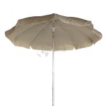 Parasol Hampton Aluminio Color Beige Con Tejido Olefina Diametro 240 Cm de Chillvert