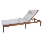 Cojín Tumbona Con Cabezal Pacific Color Gris Piedra Desenfundable Con Tejido Acrílico de Chillvert - Imagen 5