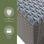 Conjunto Jardín Treviso Resina Imitacion Ratan Color Gris Claro de Chillvert - Imagen 5