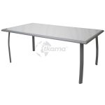 Mesa Jardin Portofino Aluminio Y Cristal Estructura Gris Antracita Y Cristal Templado 5 Mm En Gris Claro de Chillvert