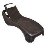 Tumbona Relax Newport Resina Imitacion Ratan Color Marron Chocolate de Chillvert