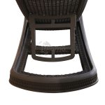 Tumbona Relax Newport Resina Imitacion Ratan Color Marron Chocolate de Chillvert - Imagen 2