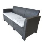 Conjunto Jardín Salerno Resina Imitacion Ratan Color Gris Antracita de Chillvert - Imagen 2