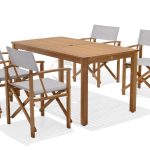 Mesa Milan Madera Eucalipto Imitacion Teka de Chillvert - Imagen 2