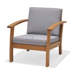 Conjunto Milan Madera De Eucalipto  Imitacion Teka Color Gris  de Chillvert - Imagen 2