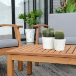 Conjunto Milan Madera De Eucalipto  Imitacion Teka Color Gris  de Chillvert - Imagen 5