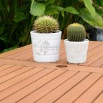 Mesa Bérgamo Madera Eucalipto Imitacion Teka Y Aluminio de Chillvert - Imagen 6