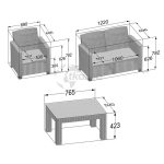 Conjunto Jardín  Santorini  Resina Imitacion Ratan Color Beige de Chillvert - Imagen 3