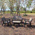 Conjunto Jardín  Siros  Resina Imitacion Madera  Color Antracita Y Beige de Chillvert - Imagen 3