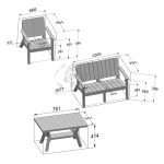 Conjunto Jardín  Siros  Resina Imitacion Madera  Color Antracita Y Beige de Chillvert - Imagen 5