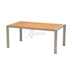Mesa Napoles Aluminio Con Base Imitacion Madera de Chillvert