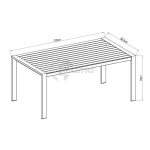 Mesa Napoles Aluminio Con Base Imitacion Madera de Chillvert - Imagen 5