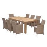 Conjunto Jardín Napoles Madera Aluminio Imitación Ratan Sintetico En Color Beige Con Funda De Poliéster de Chillvert - Imagen 2