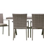 Mesa Jardin Varenna Acero Con Cristal Y Imitación Ratan Sintetico de Chillvert - Imagen 3