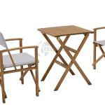 Mesa Plegable Milan Madera Eucalipto Imitacion Teka de Chillvert - Imagen 2