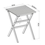 Mesa Plegable Milan Madera Eucalipto Imitacion Teka de Chillvert - Imagen 5