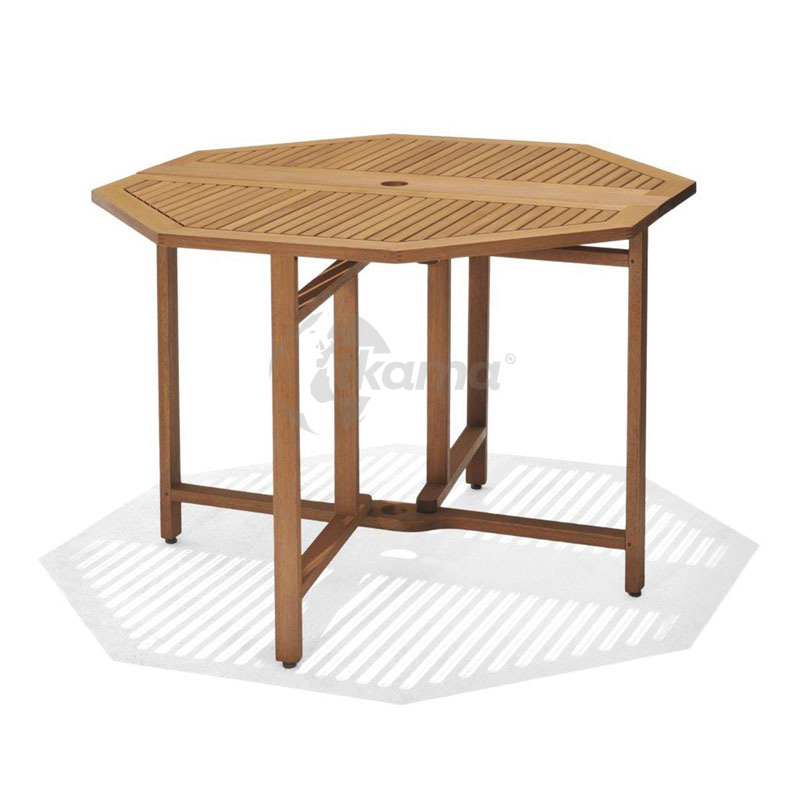 8445401000273.jpg Mesa Milan Octogonal Madera Eucalipto Imitacion Teka de Chillvert - Imagen 1