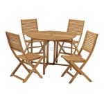 Mesa Milan Octogonal Madera Eucalipto Imitacion Teka de Chillvert - Imagen 2