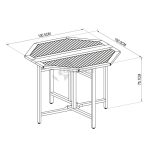 Mesa Milan Octogonal Madera Eucalipto Imitacion Teka de Chillvert - Imagen 5